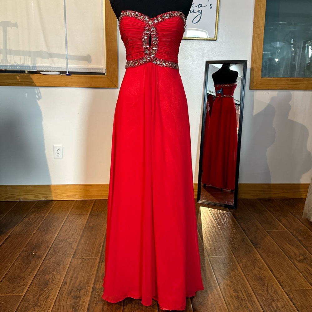 Red Faviana Gown